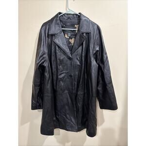 Centigrade Leather Jacket Long Black Size 1X